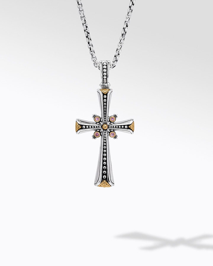 S/G PT CROSS | Konstantino Jewelry