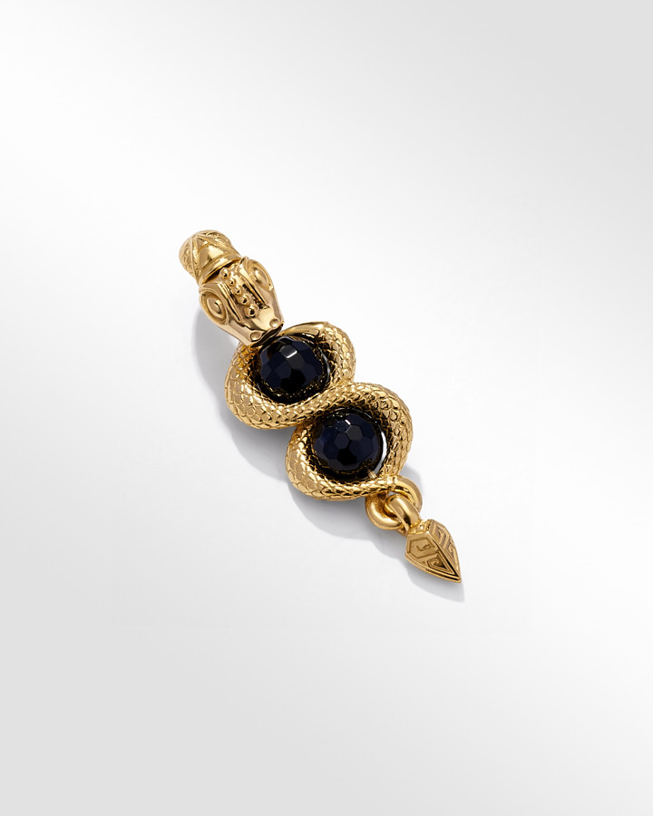 18KT GOLD BLACK ONYX PENDANT | Konstantino Jewelry