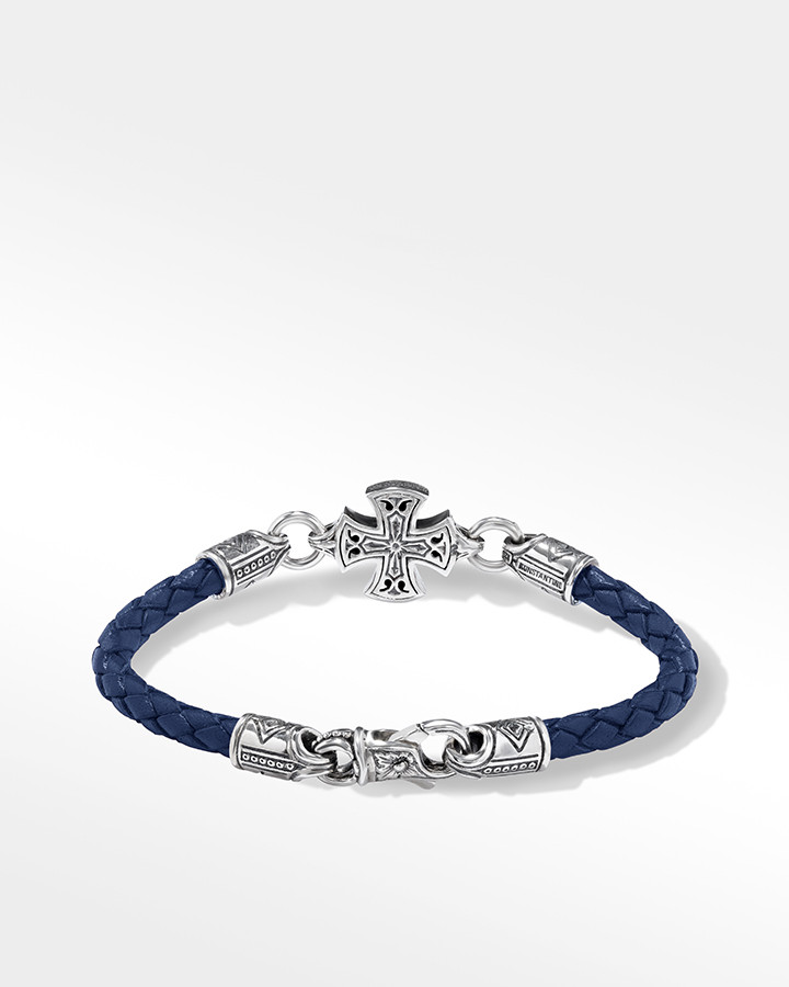 Cross Leather Bracelet | Konstantino Jewelry