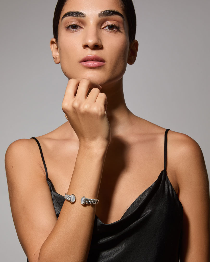 【U LAN】23FW★ [LAN ARCHIVE] 036 Shadow mix bracelet Forged Linked Bar Bracelet – Jen Leddy Studios